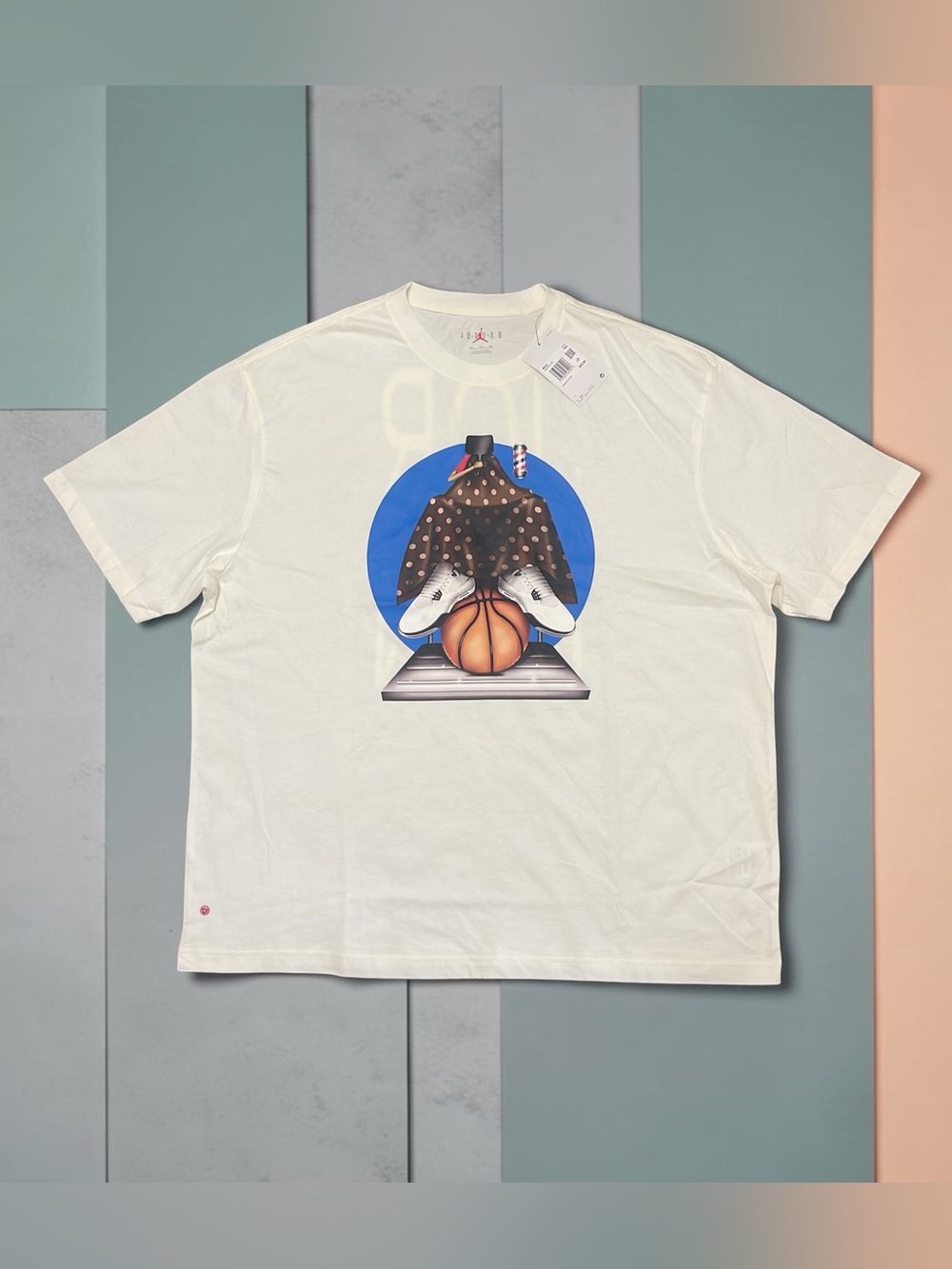 Jordan Men's White Graphic Print T-Shirt Sz 2XL